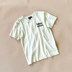 Happy Human Hipster Tee | Cream | Women & Youth size 8-16