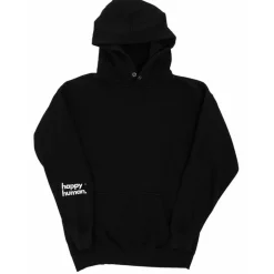 Happy Human Hoodie | Black | Adult
