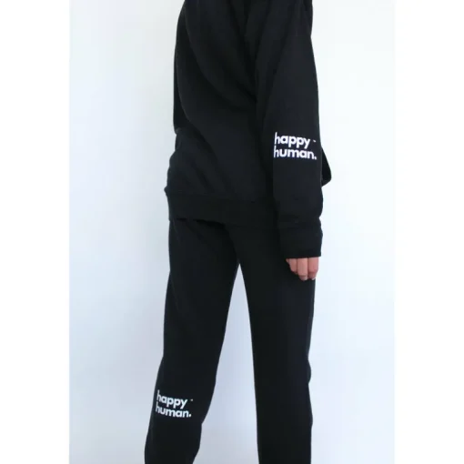 Happy Human Hoodie | Black | Adult