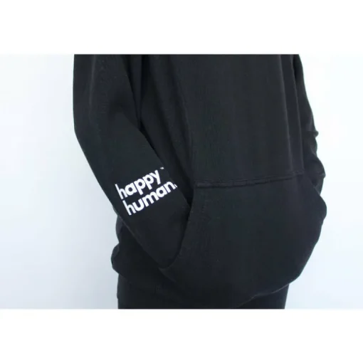 Happy Human Hoodie | Black | Adult