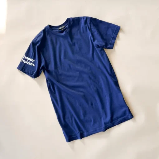 Happy Human Oversized Tee | Navy | Adult