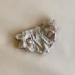 Haven Checker ruffle bloomer | Mocha