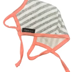 Heather/Natural Stripe | Coral Neon