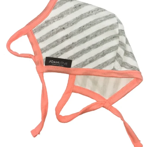 Heather/Natural Stripe | Coral Neon