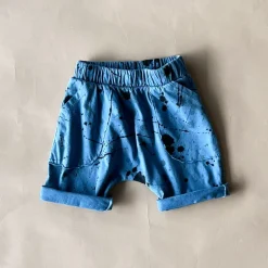 Ivan-Splatter Shorts | Denim