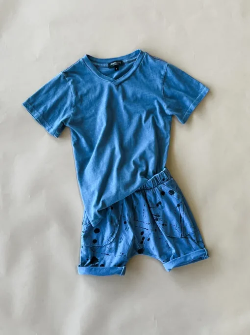 Ivan-Splatter Shorts | Denim