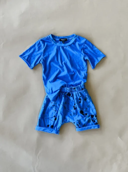 Ivan-Splatter Shorts | Sea Blue