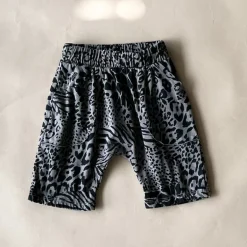 Izzy-Safari Print Shorts | Walnut
