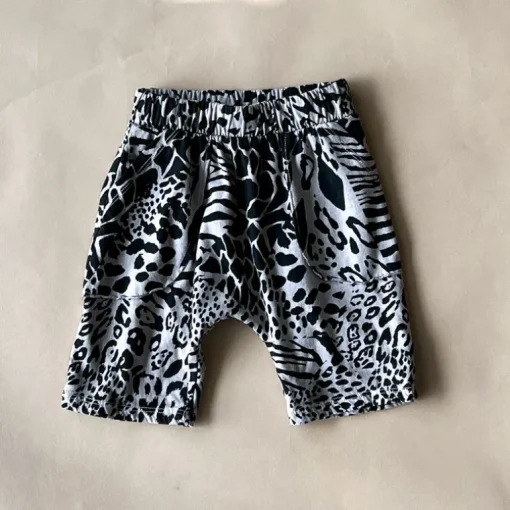Izzy-Safari Print Shorts | Cobblestone