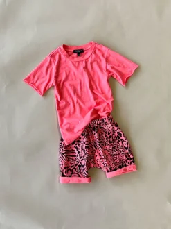 Izzy-Safari Print Shorts | Lava