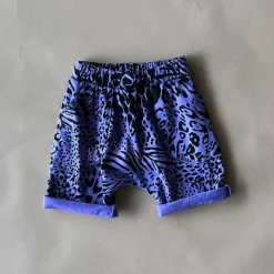 Izzy-Safari Print Shorts | Purple