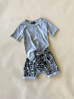 Izzy-Safari Print Shorts | Cobblestone