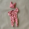 Joahbody Dot No Snap bodysuit & hat set | Coral