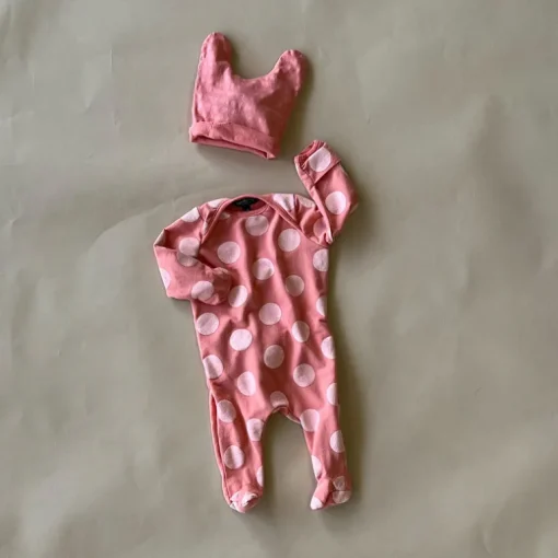 Joahbody Dot No Snap bodysuit | Coral (No hat)