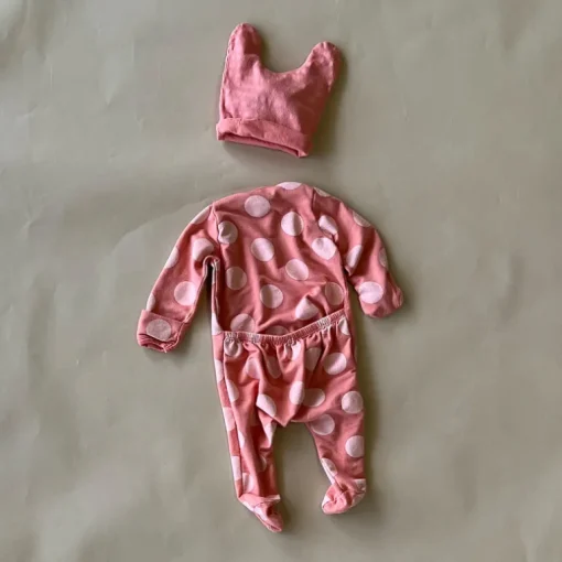 Joahbody Dot No Snap bodysuit | Coral (No hat)