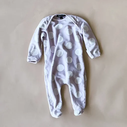 Joahbody-Dot No Snap bodysuit | Dusty Lavender (No hat)