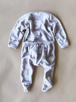 Joahbody-Dot No Snap bodysuit | Dusty Lavender (No hat)