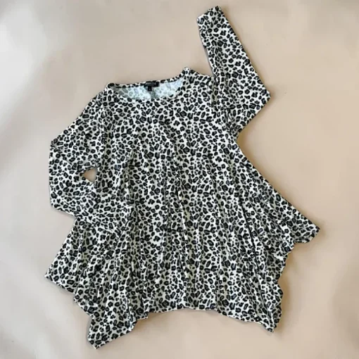 Kay Adult Tunic Top | Cream Cheetah