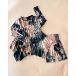 Kay Adult Tunic Top | Mauve Tie Dye