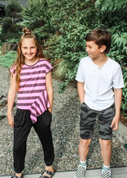 Knox Camo Shorts | Dyed Black (Kids)
