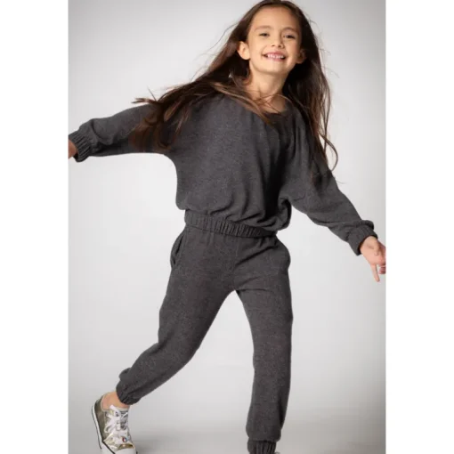 Lane | Charcoal Faux Cashmere Pant