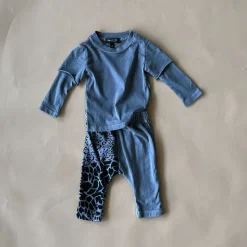 Lennon-Animal 2fer Baby Set | Steel Grey