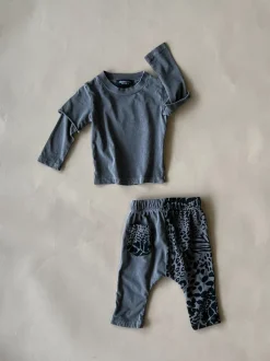 Lennon-Animal 2fer Baby Set | Walnut