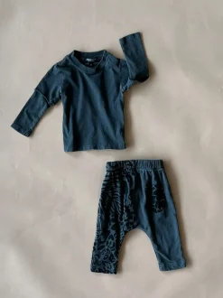 Lennon-Animal 2fer Baby Set | Black