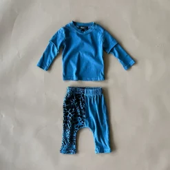 Lennon-Animal 2fer Baby Set | Denim