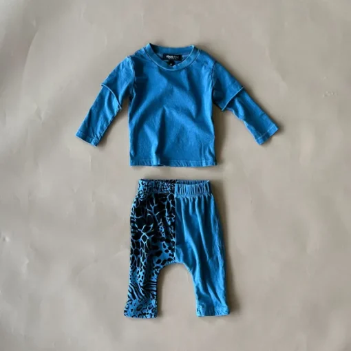 Lennon-Animal 2fer Baby Set | Denim