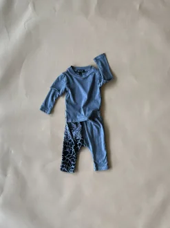 Lennon-Animal 2fer Baby Set | Steel Grey