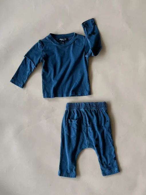 Lennon-Splatter 2fer Baby Set | Navy