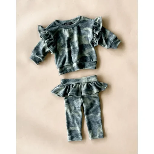 Lily Baby Set | Camo Faux Cashmere