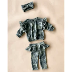 Lily Baby Set | Camo Faux Cashmere