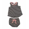 Meli-Stripe Baby Set | Black & White