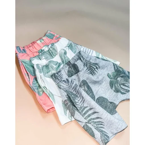 Memphis-Palm Shorts | Coral