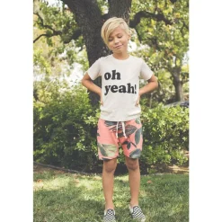 Memphis-Palm Shorts | Coral