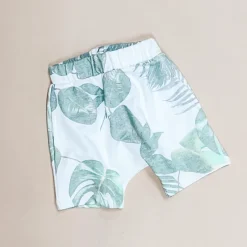 Memphis-Palm Shorts | Creme