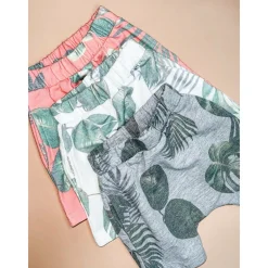 Memphis-Palm Shorts | Creme