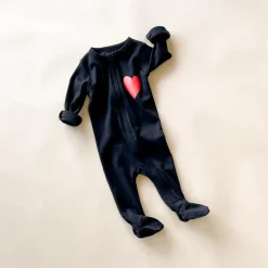 Nighty-Red Heart | Black