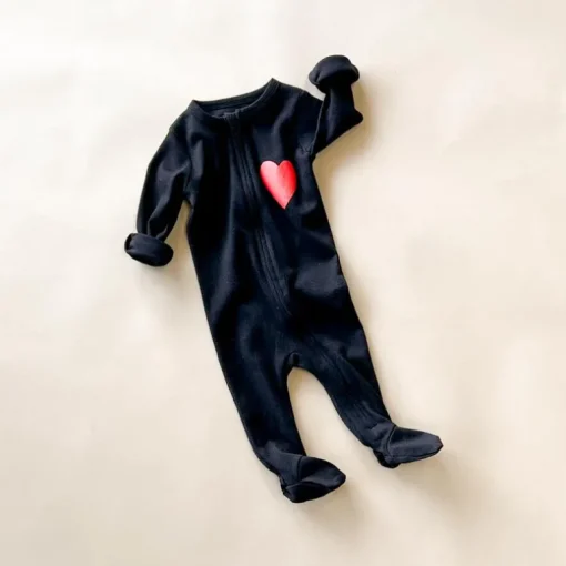 Nighty-Red Heart | Black