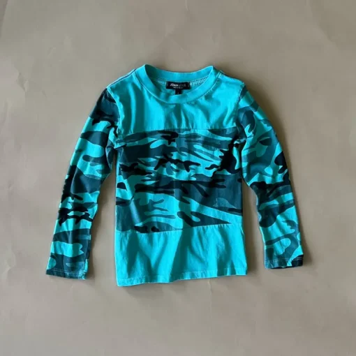 Ollie-Camo Tee | Aqua