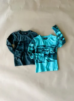 Ollie-Camo Tee | Aqua