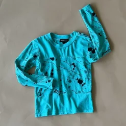 Ollie-Splatter Tee | Aqua