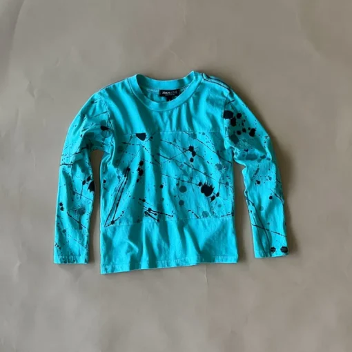 Ollie-Splatter Tee | Aqua