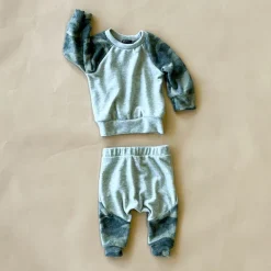 Oren Baby Set | Heather w/ Camo Faux Cashmere