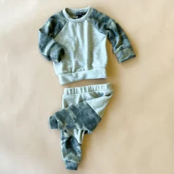 Oren Baby Set | Heather w/ Camo Faux Cashmere
