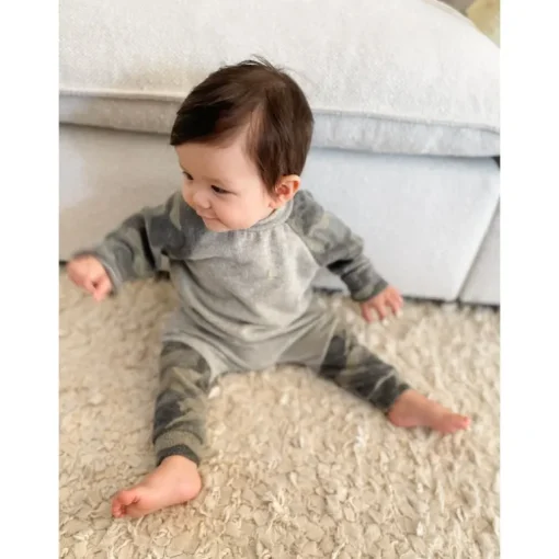 Oren Baby Set | Heather w/ Camo Faux Cashmere