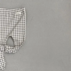 Presley Checker Baby Footie | Grey
