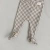 Presley Checker Baby Footie | Mocha